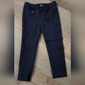Polo by Ralph Lauren Girls Navy Stretch Cotton Blend Pull On Leggings Size 3T